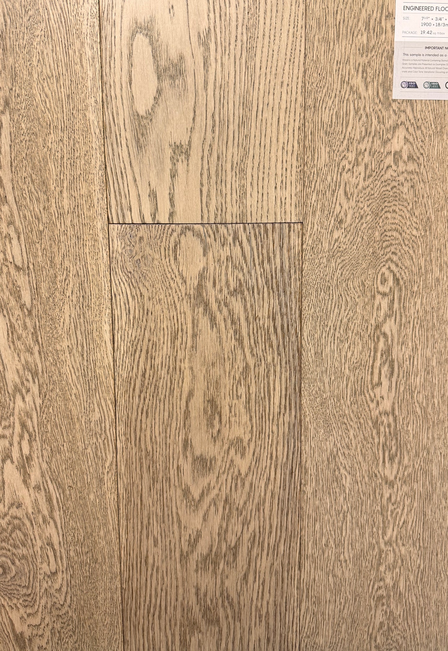 Top Floorings European Oak Engineered Hardwood Flooring – Villa | 7.5" Wide | 3/4" Thick | Wire Brushed – Main View
