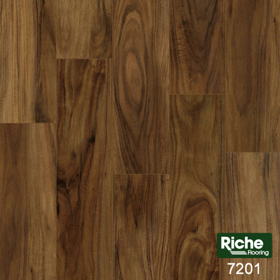 Riche Warm Acacia SPC Vinyl Plank Flooring | 9mm | 5.9" Wide | 100% Waterproof | EVA Pad Included – Main View
