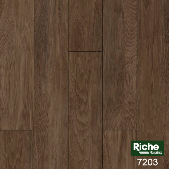 Riche Cocoa Brown Oak SPC Vinyl Plank Flooring | 9mm | 5.9" Wide | 100% Waterproof | EVA Pad Included – Main View