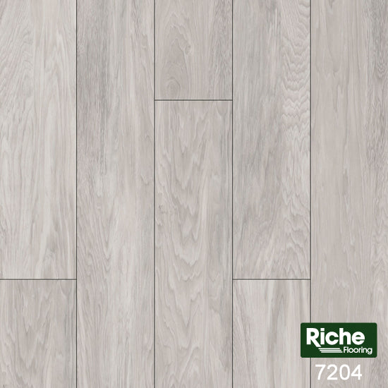 Riche Pearl White Oak SPC Vinyl Plank Flooring | 9mm | 5.9" Wide | 100% Waterproof | EVA Pad Included – Main View