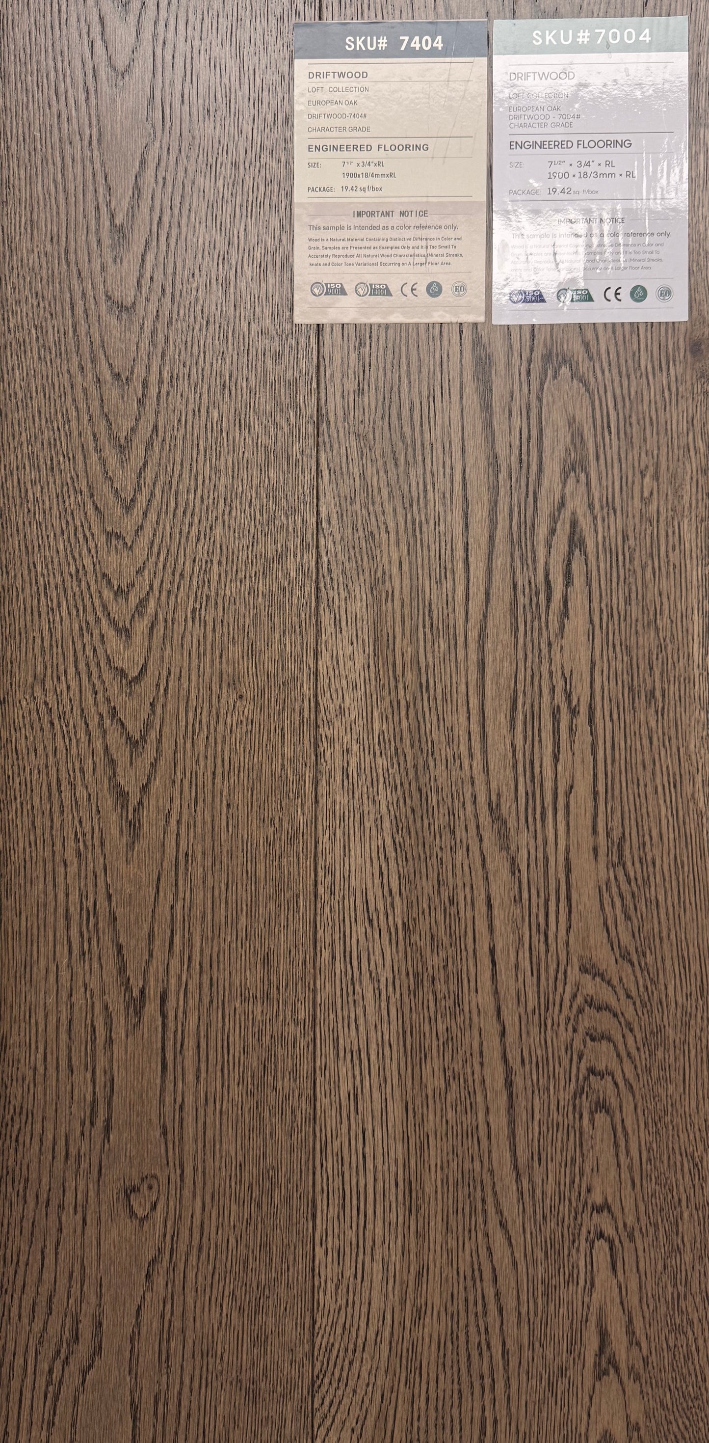Top Floorings European Oak Engineered Hardwood Flooring – Driftwood | 7.5" Wide | 3/4" Thick | 4mm Wear – Main View
