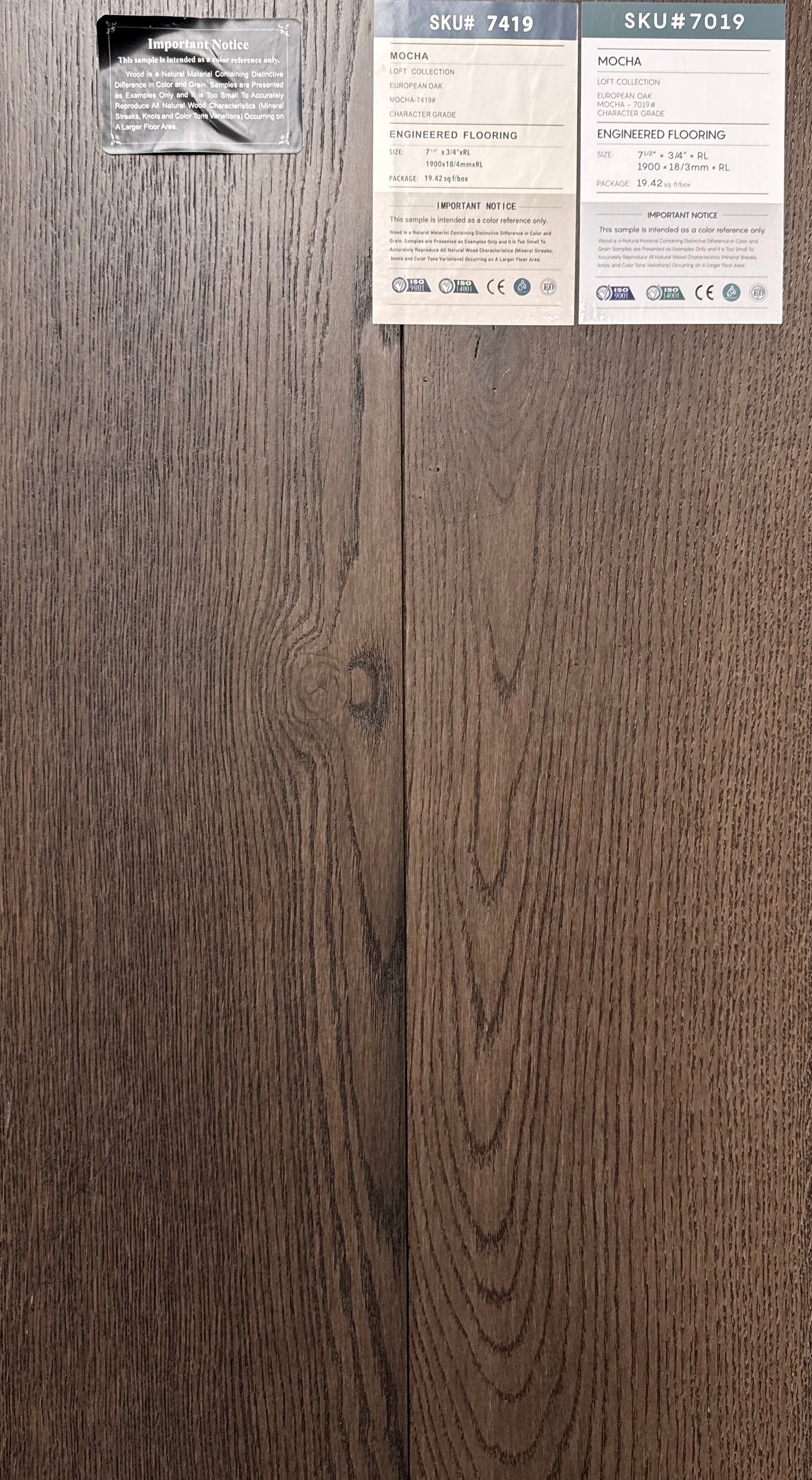 Top Floorings European Oak Engineered Hardwood Flooring – Mocha | 7.5" Wide | 3/4" Thick | 4mm Wear Layer | – Main View