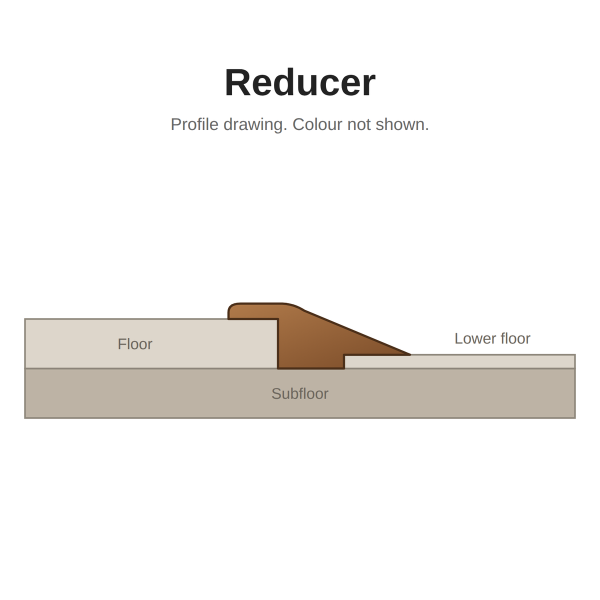 Top Floorings Reducer MG9136 12 mm PVC – Reducer profile drawing