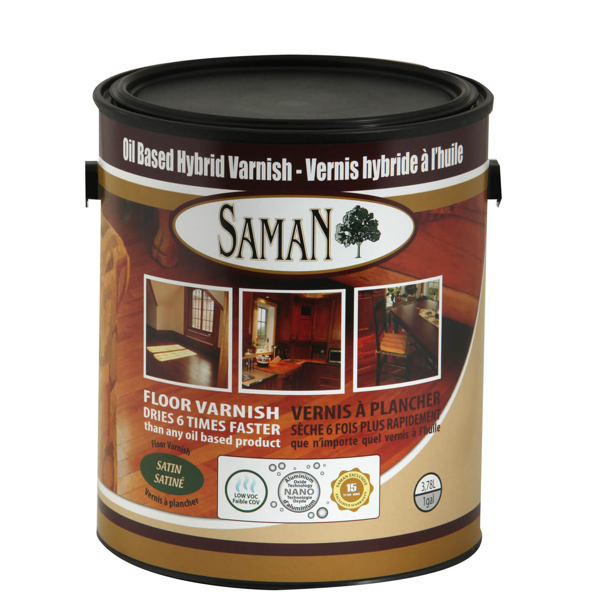 Saman Satin Hybrid Oil-Based Varnish – 4 L (1 gal)