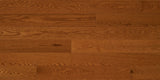 Appalachian Auburn Red Oak solid hardwood flooring with reddish-brown boards and a semi gloss sheen