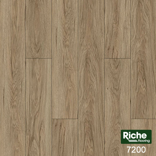 Riche Sandstone Oak SPC vinyl plank flooring, 9mm click-lock plank with EVA pad included