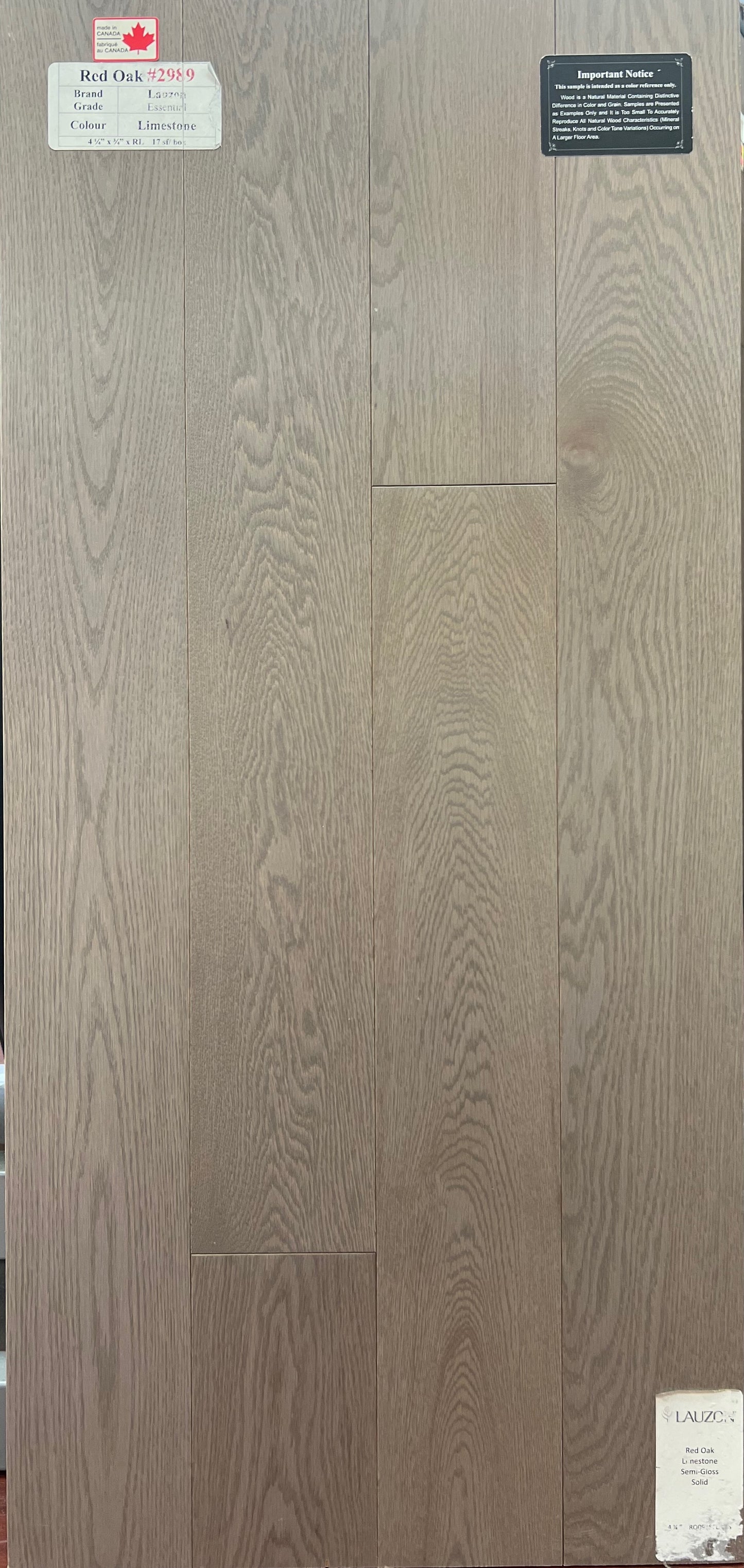 Lauzon Essential Red Oak Limes Solid Hardwood Flooring | 4¼" x ¾" | Made in Canada