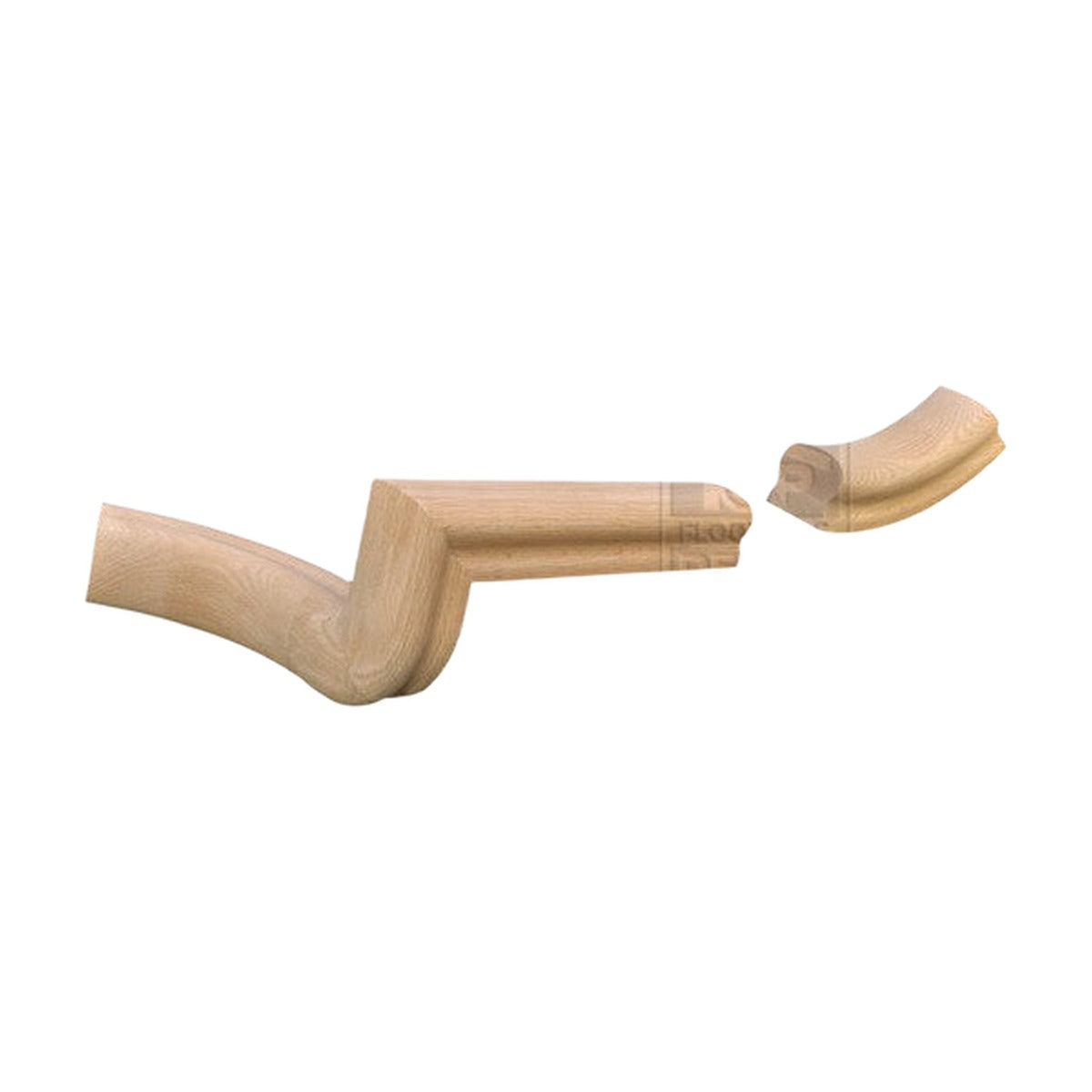 Top Floorings Handrail Fitting FD-50-L - 2-Riser 1/4 Turn, Left
