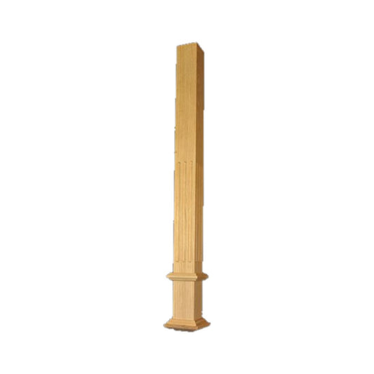 Top Floorings Red Oak Box Newel Post – 3" x 3" x 48"
