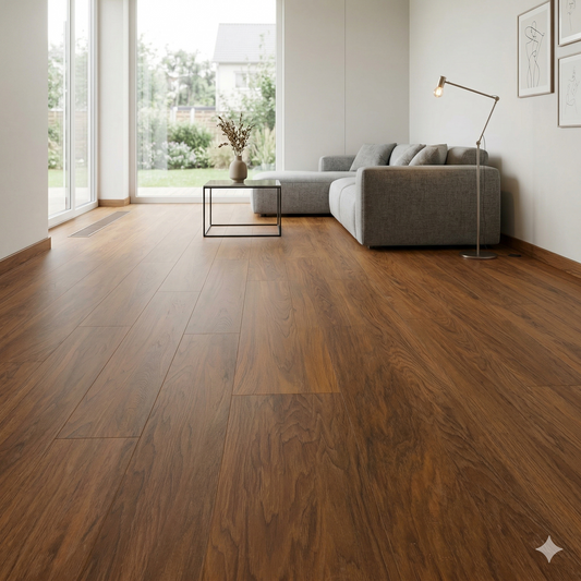 Riche Roasted Pecan SPC LVP Vinyl Plank Flooring | 6mm Waterproof with IXPE Pad | 7.09" Wide