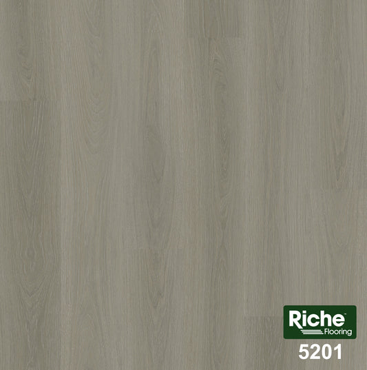 Riche Pewter Grey Oak SPC LVP Vinyl Plank Flooring | 6.5mm Waterproof with IXPE Pad | 7.09" Wide