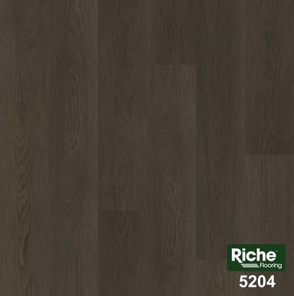 Riche Midnight Shadow Oak SPC LVP Vinyl Plank Flooring | 6.5mm Waterproof with IXPE Pad | 7.09" Wide