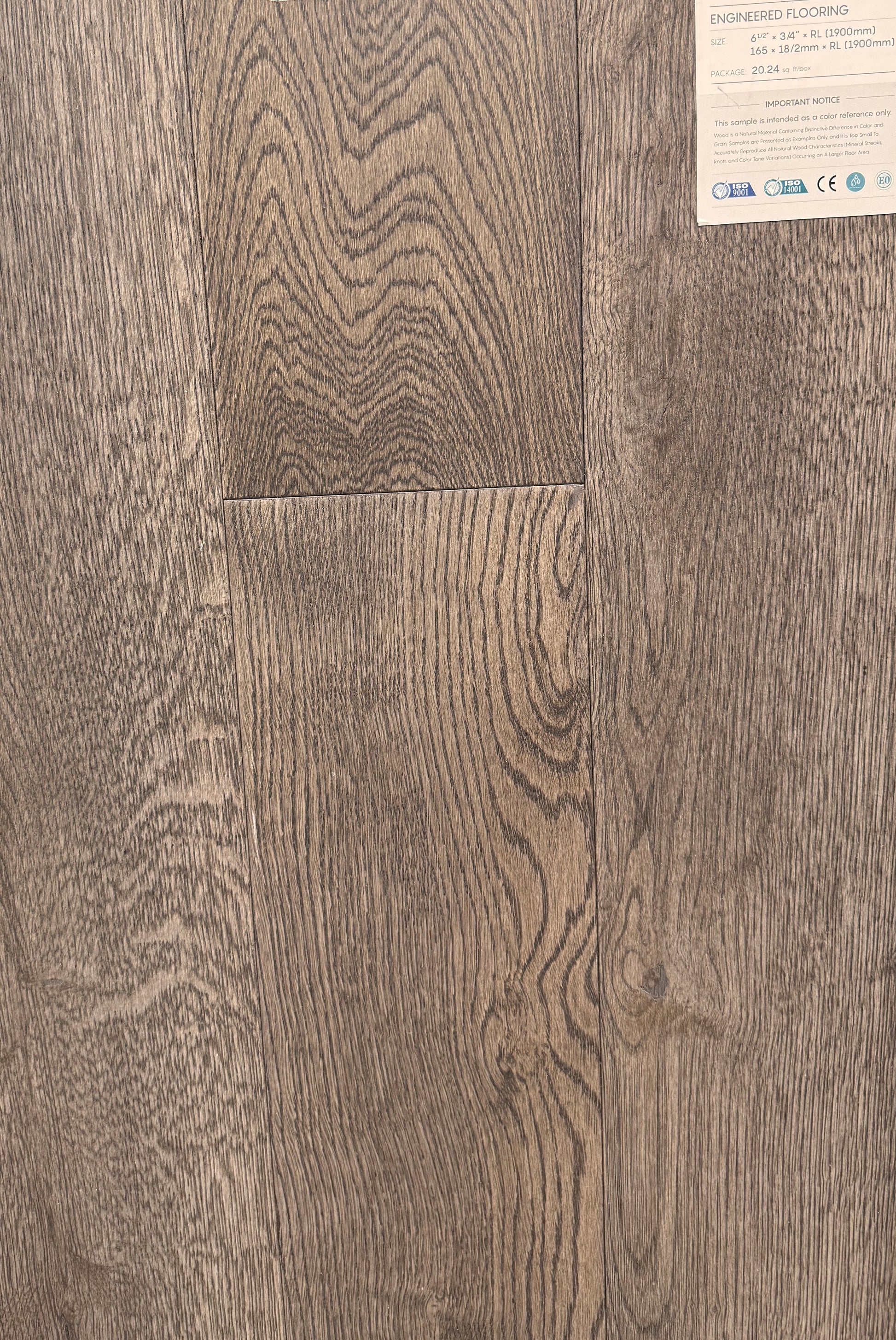 Top Floorings European Oak Engineered Hardwood Flooring – Cocoa | 6.5" Wide | 3/4" Thick | Wire Brushed – Main View
