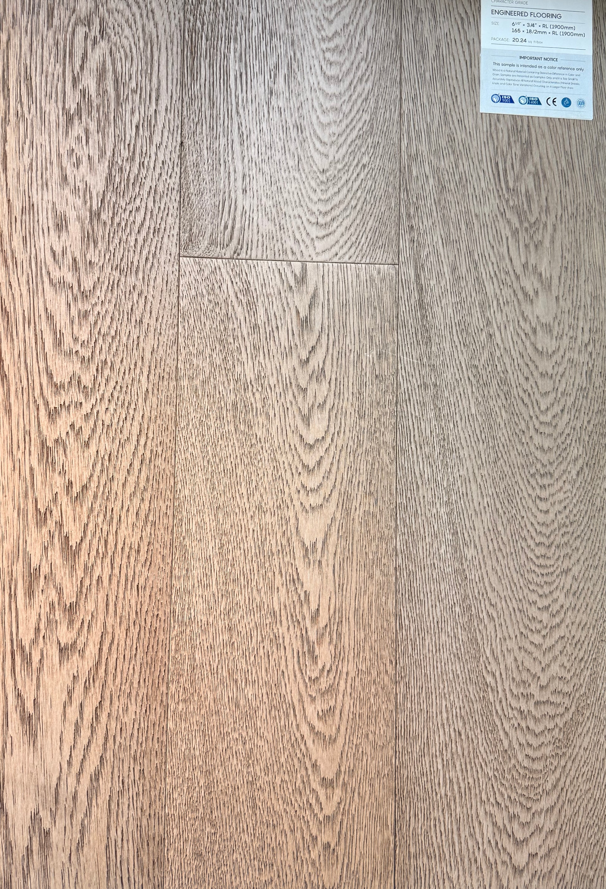Top Floorings European Oak Engineered Hardwood Flooring – Silver Beige | 6.5" Wide | 3/4" Thick | Wire – Main View