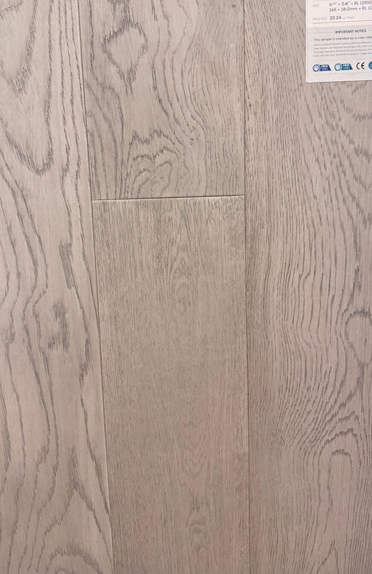 Top Floorings European Oak Engineered Hardwood Flooring – Highland Silver | 6.5" Wide | 3/4" Thick | Wire – Main View