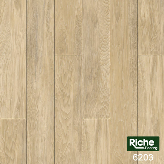 Riche Natural Sandy Oak SPC Vinyl Plank Flooring | 8mm Waterproof with EVA Pad | 5.9" Wide – Main View