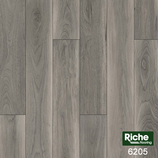 Riche Weathered Grey Oak SPC Vinyl Plank Flooring | 8mm Waterproof with EVA Pad | 5.9" Wide – Main View
