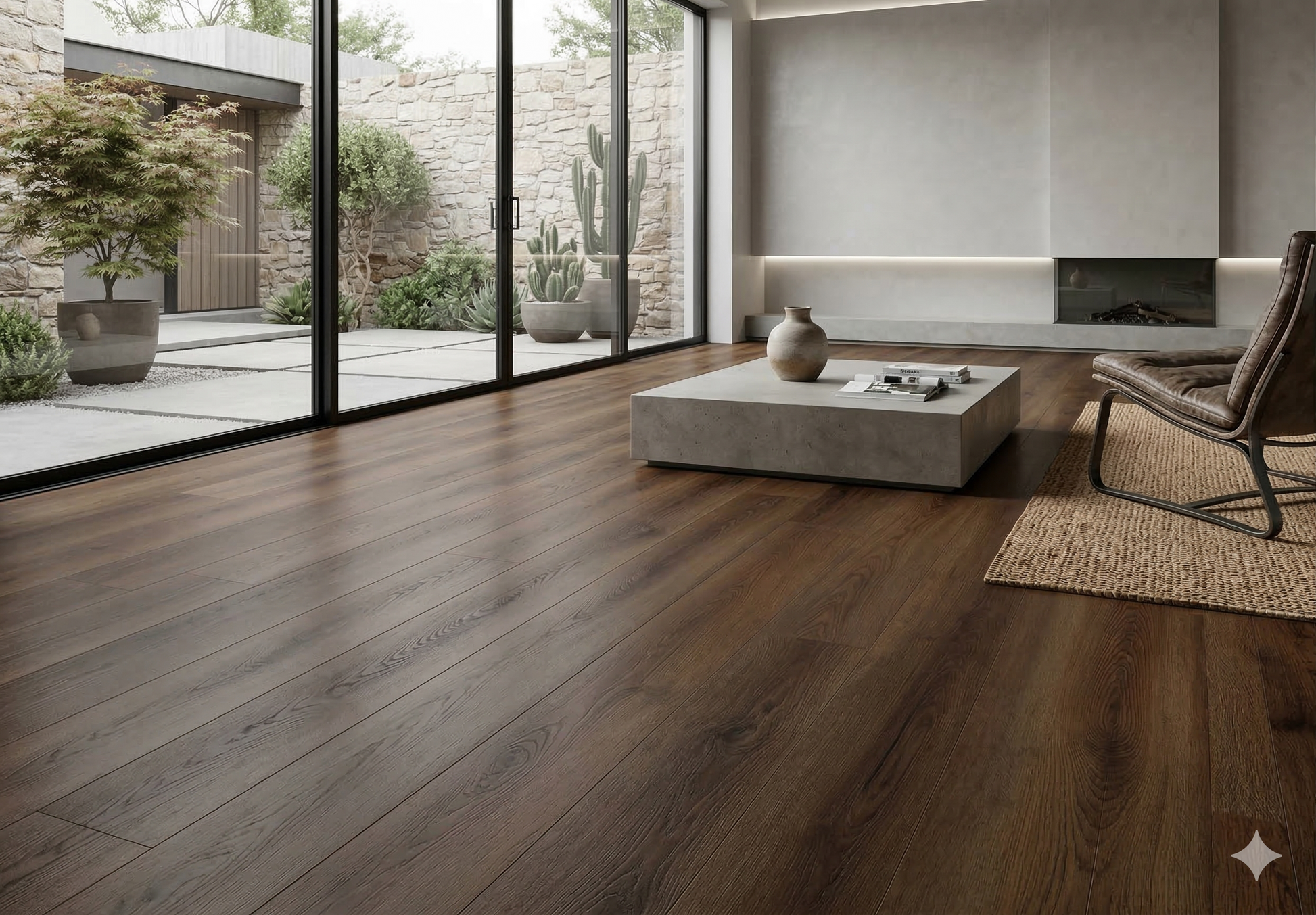 Riche Flooring Heavy-Duty 8mm SPC Vinyl – Dark Roast Walnut (20mil Wear Layer) – Main View