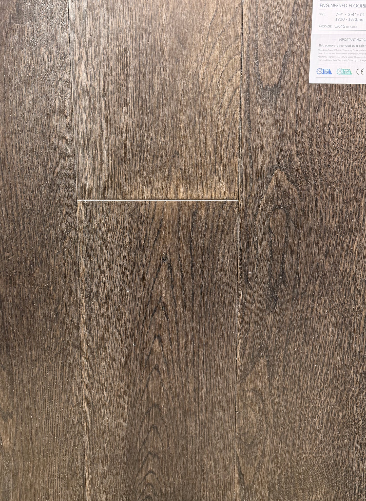 Top Floorings European Oak Engineered Hardwood Flooring – Jasper | 7.5" Wide | 3/4" Thick | Wire Brushed – Main View