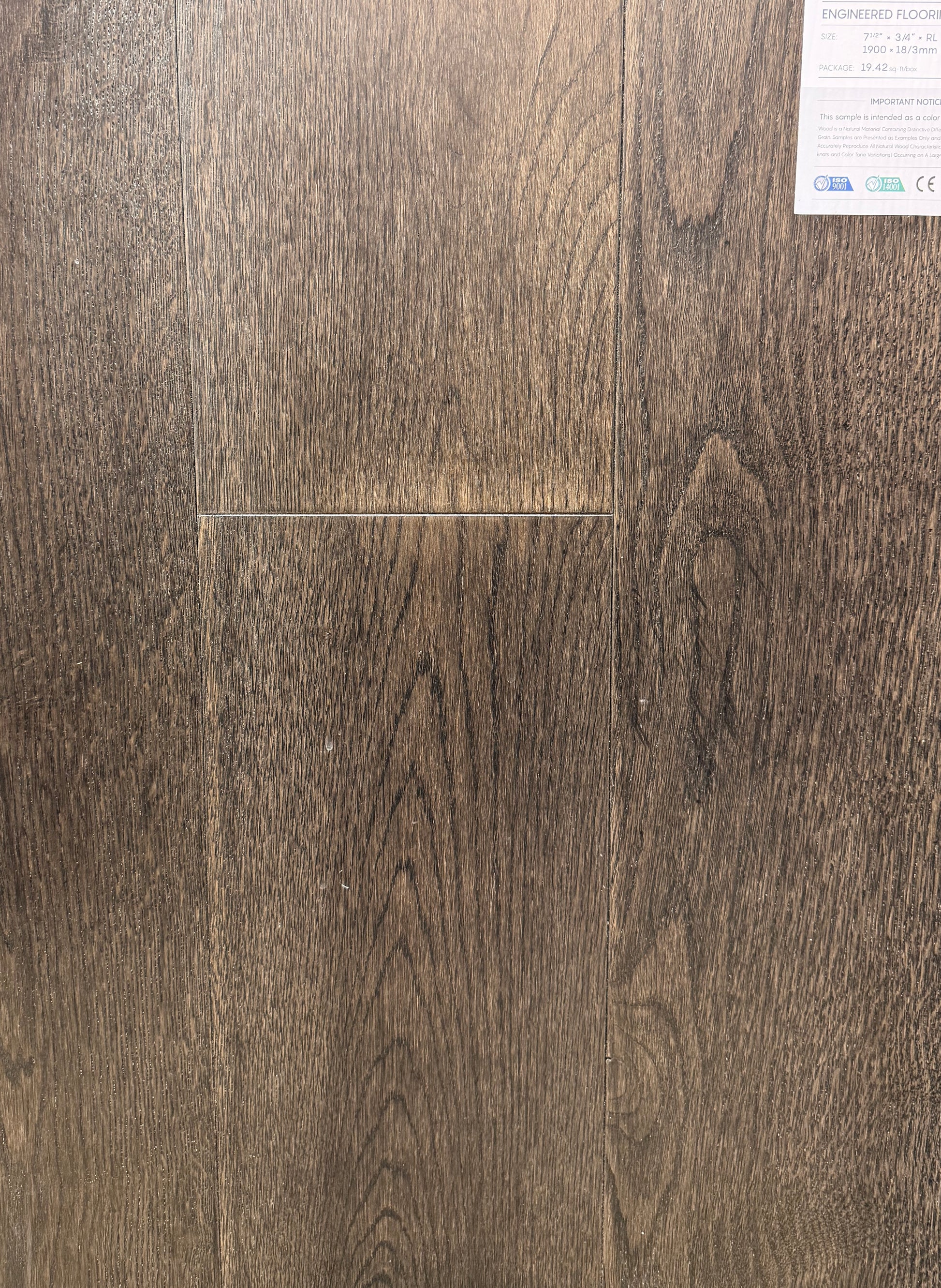 Top Floorings European Oak Engineered Hardwood Flooring – Jasper | 7.5" Wide | 3/4" Thick | Wire Brushed – Main View
