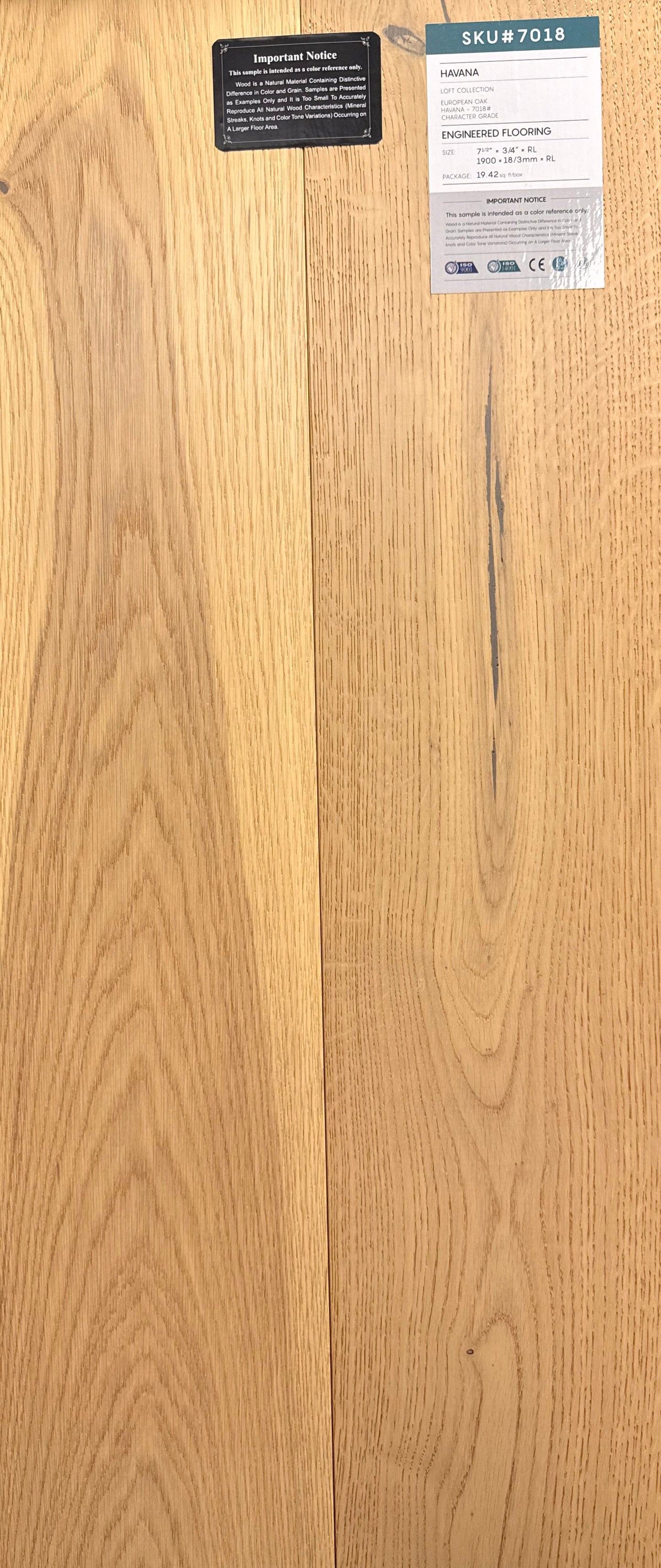 Havana European Oak 7 1/2" Wide Engineered Hardwood Flooring - Character Grade – Main View