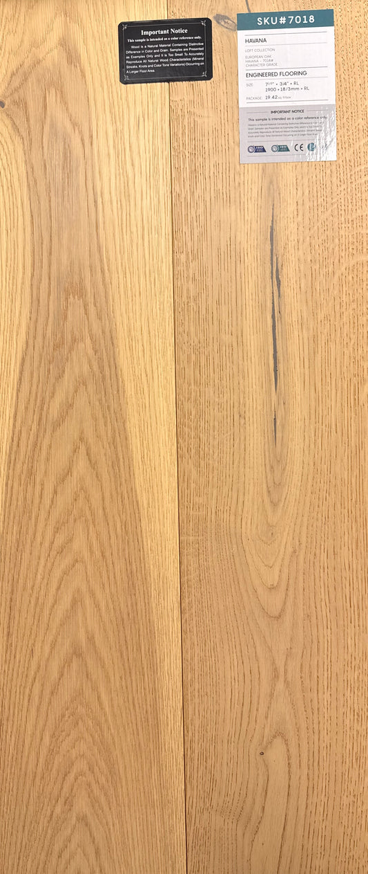 Havana European Oak 7 1/2" Wide Engineered Hardwood Flooring - Character Grade – Main View