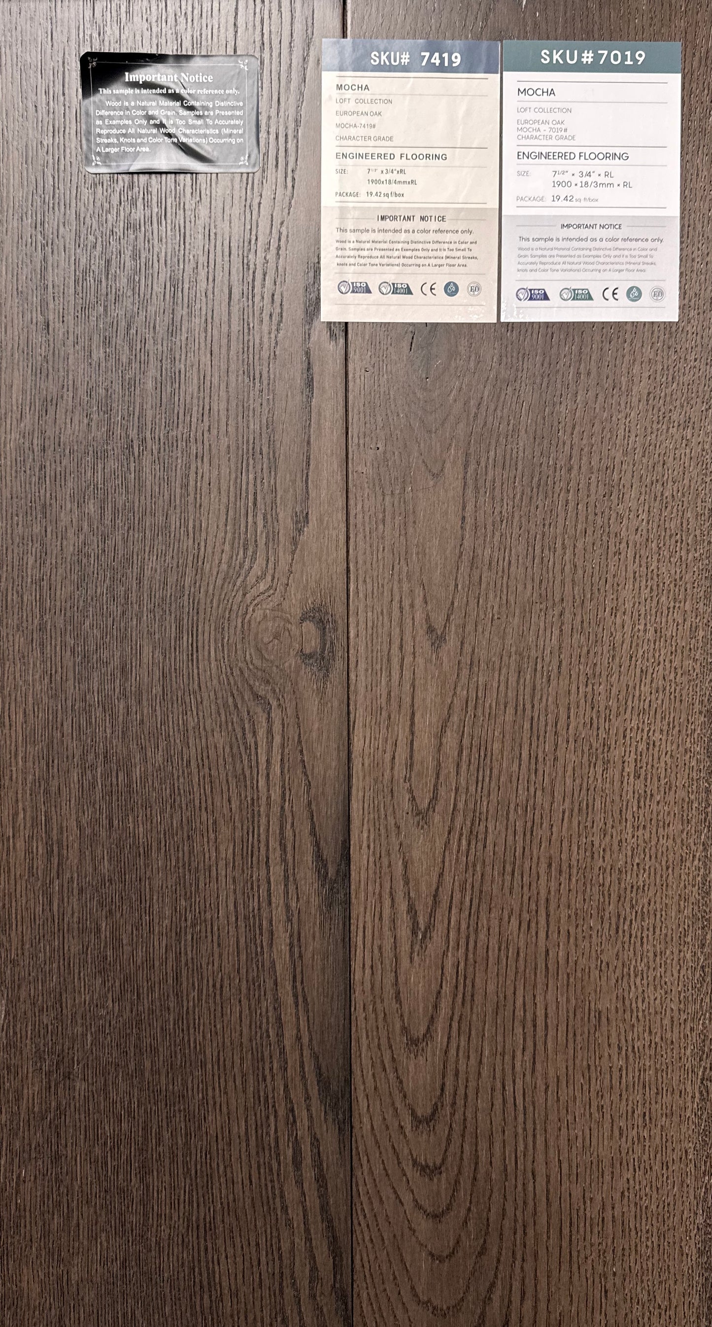 Top Floorings European Oak Engineered Hardwood Flooring – Mocha | 7.5" Wide | 3/4" Thick | Wire Brushed – Main View