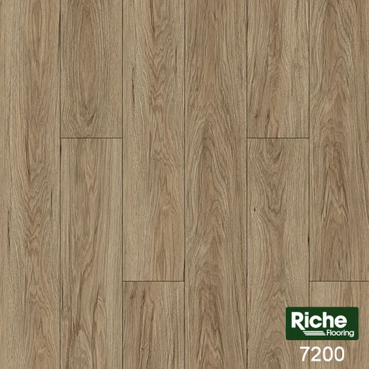 Riche Sandstone Oak SPC Vinyl Plank Flooring | 9mm | 5.9" Wide | 100% Waterproof | EVA Pad Included – Main View