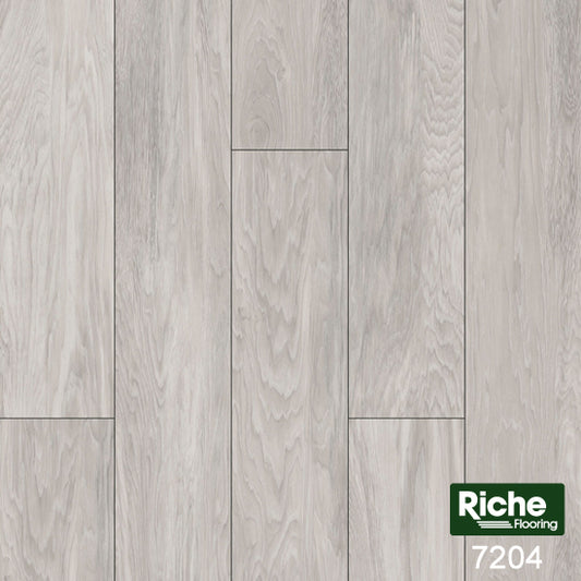 Riche Pearl White Oak SPC Vinyl Plank Flooring | 9mm | 5.9" Wide | 100% Waterproof | EVA Pad Included – Main View