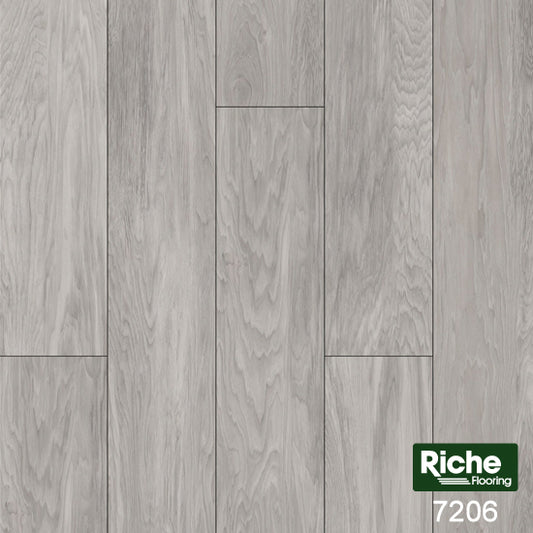 Riche Harbour Grey SPC Vinyl Plank Flooring | 9mm | 5.9" Wide | 100% Waterproof | EVA Pad Included – Main View