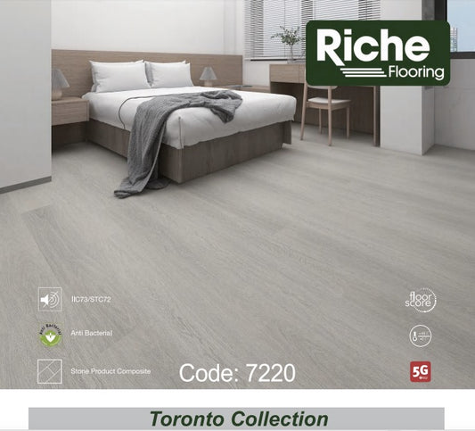 Riche Cloud White Oak SPC Vinyl Plank Flooring | 9mm Waterproof with EVA Pad | 7.09" Wide – Main View