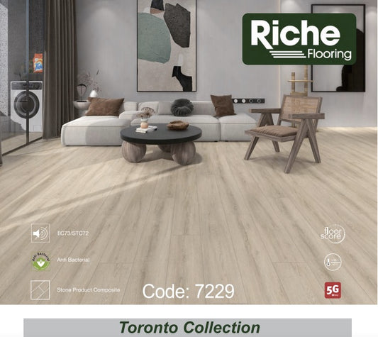Riche Nordic Breeze Oak SPC Vinyl Plank Flooring | 9mm Waterproof with EVA Pad | 7.09" Wide – Main View