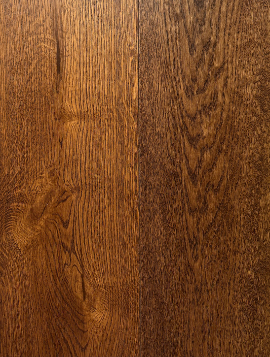 European Oak Engineered Hardwood Flooring – Bourbon | 7½" Wide Plank | 4mm Wear Layer | Wire Brushed – Main View