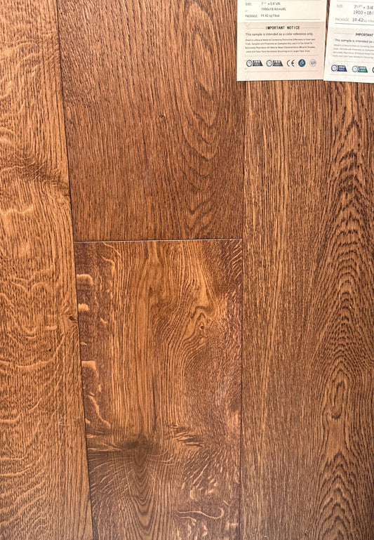 Top Floorings European Oak Engineered Hardwood Flooring – Cappuccino | 7.5" Wide | 3/4" Thick | 4mm Wear – Main View