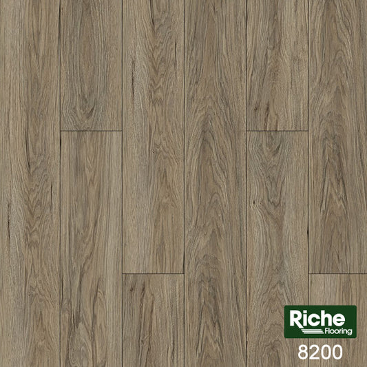Riche Greige Oak SPC Vinyl Plank Flooring | 10mm Waterproof with EVA Pad | 5.9" Wide
