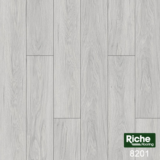 Riche Frost White Oak SPC Vinyl Plank Flooring | 10mm Waterproof with EVA Pad | 5.9" Wide