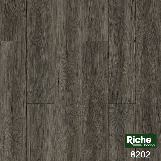 Riche Smoky Timber SPC Vinyl Plank Flooring | 10mm Waterproof with EVA Pad | 5.9" Wide