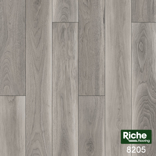 Riche Pewter Elm SPC Vinyl Plank Flooring | 10mm Waterproof with EVA Pad | 5.9" Wide