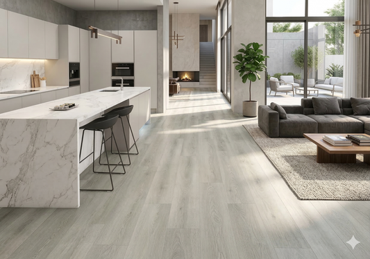 Riche Flooring Ultra-Thick 10mm SPC Vinyl – Pearl Fog (20mil Wear Layer)