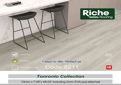 Riche Flooring Ultra-Thick 10mm SPC Vinyl – Pearl Fog (20mil Wear Layer)