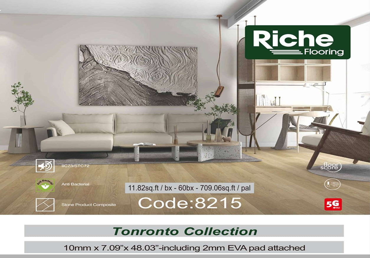 Riche Flooring Ultra-Thick 10mm SPC Vinyl – Oat Meadow (20mil Wear Layer)