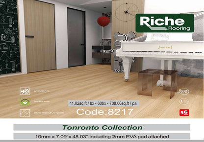 Riche Flooring Ultra-Thick 10mm SPC Vinyl – Butterscotch Pine (20mil Wear Layer)