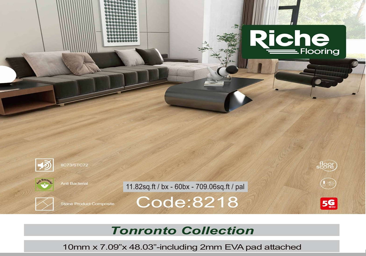 Riche Flooring Ultra-Thick 10mm SPC Vinyl – Desert Sand (20mil Wear Layer)