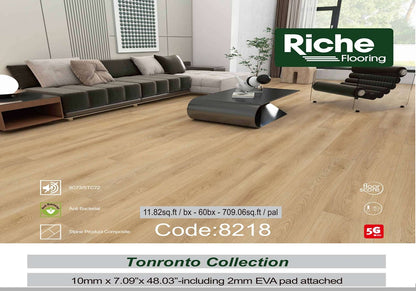 Riche Flooring Ultra-Thick 10mm SPC Vinyl – Desert Sand (20mil Wear Layer)