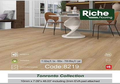 Riche Flooring Ultra-Thick 10mm SPC Vinyl – Honey Ridge (20mil Wear Layer) – Close-Up