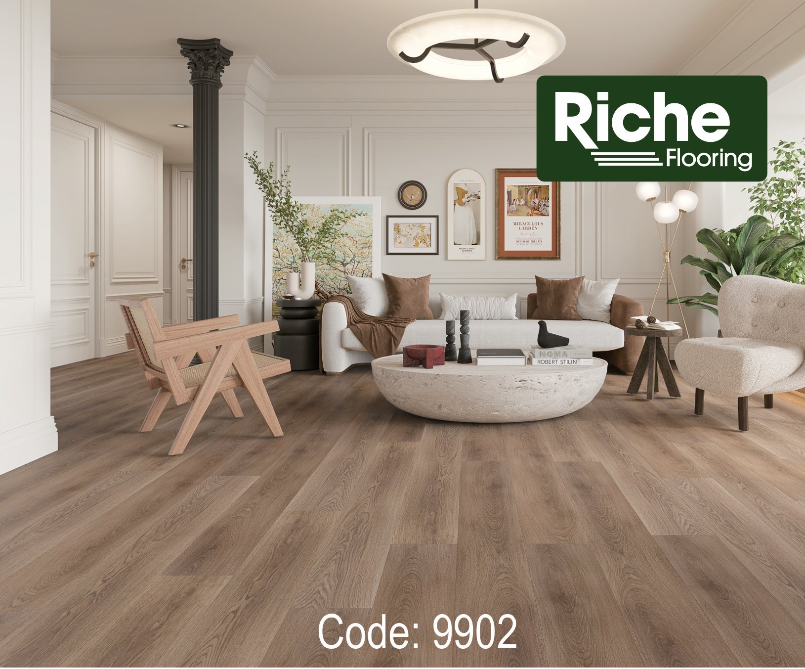 Smoked Hazel – Riche Flooring Toronto Collection 12mm EIR Laminate – Main View