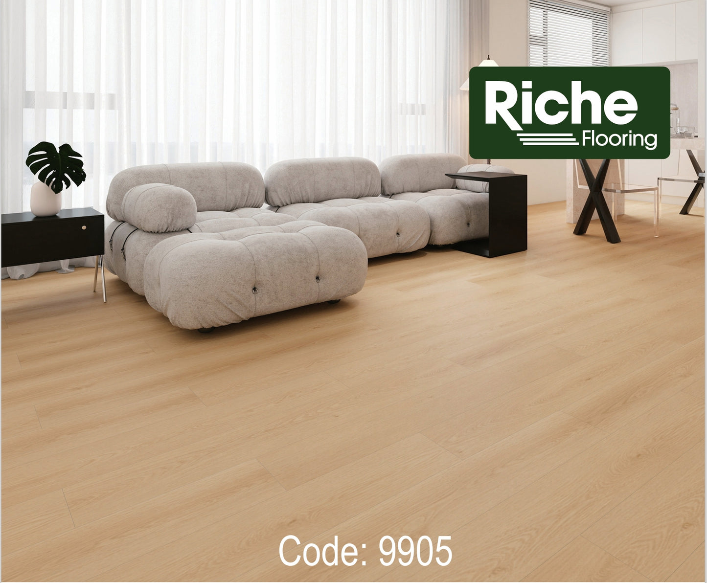 Ivory Birch – Riche Flooring Toronto Collection 12mm EIR Laminate – Main View