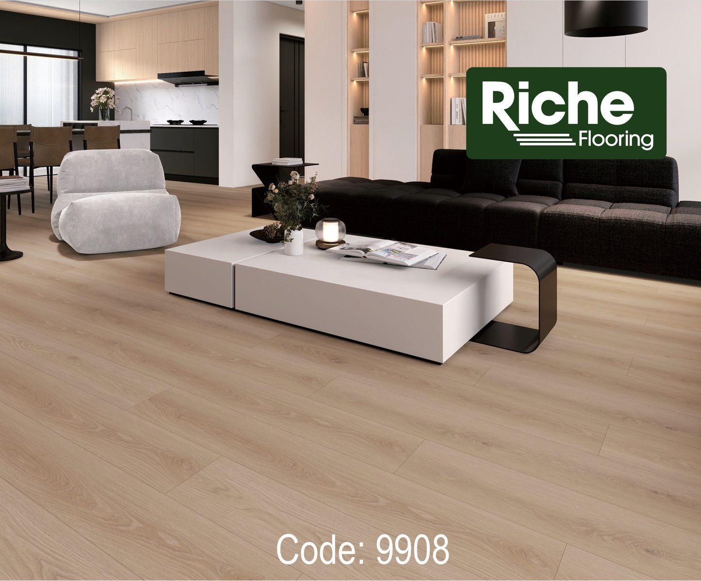 Warm Parchment – Riche Flooring Toronto Collection 12mm EIR Laminate – Main View