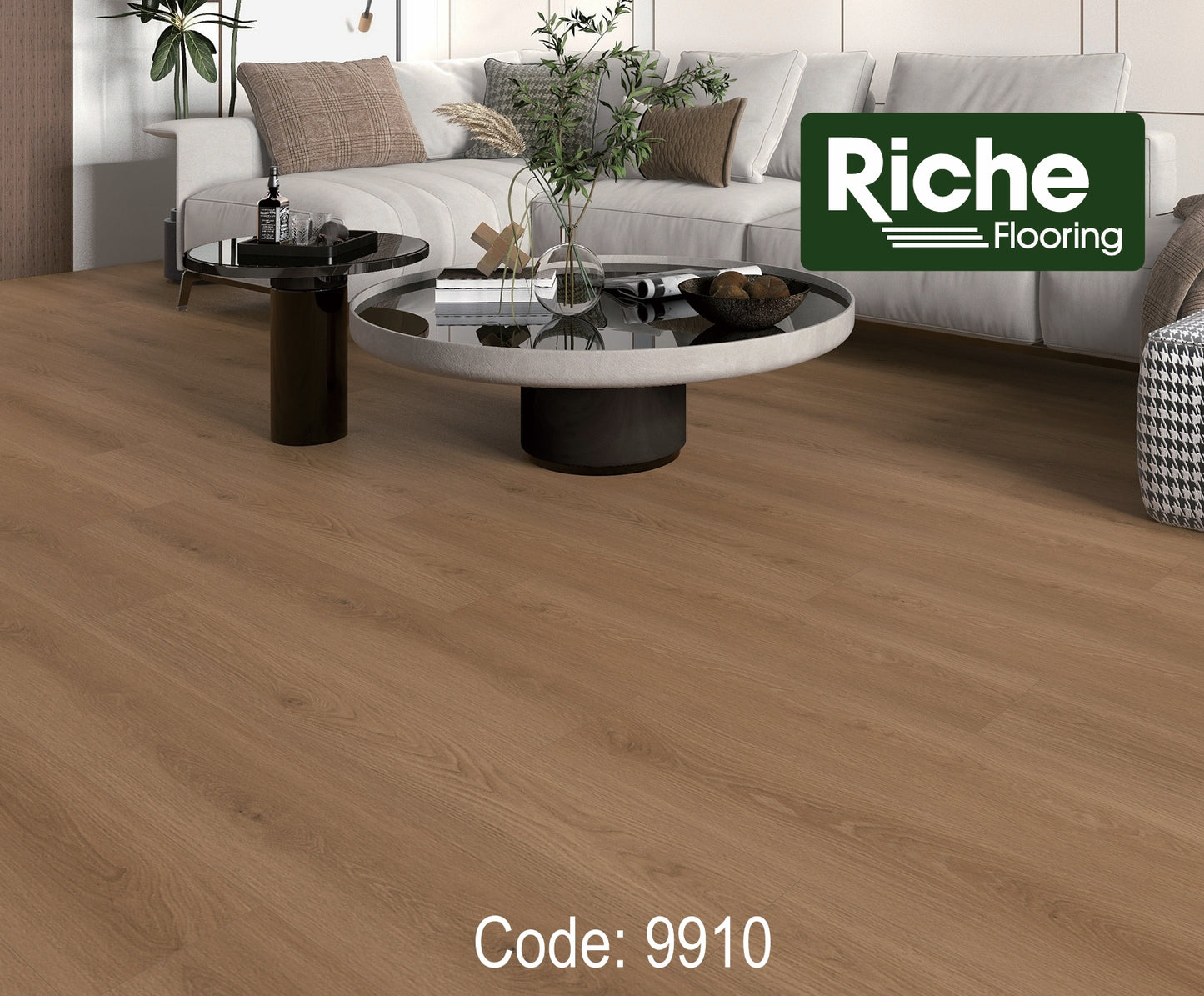 Amber Walnut – Riche Flooring Toronto Collection 12mm EIR Laminate – Main View