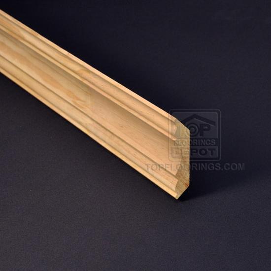 Top Floorings Pine Crown Moulding, Unfinished 3 1/2" x 3/4" x 12'